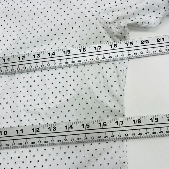 Frank & Eileen Barry White Printed Crinkle Shirt - Picture 7 of 12